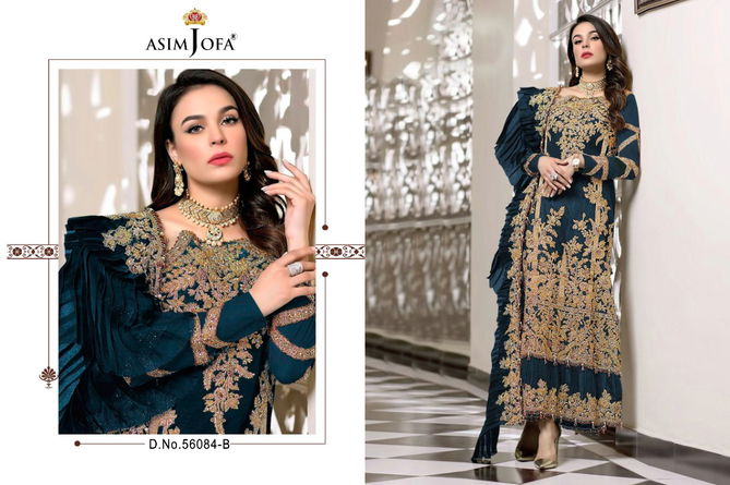 Asim Jofa 56084 Heavy Wedding Wear Embroider Pakistani Salwar Kameez Collection