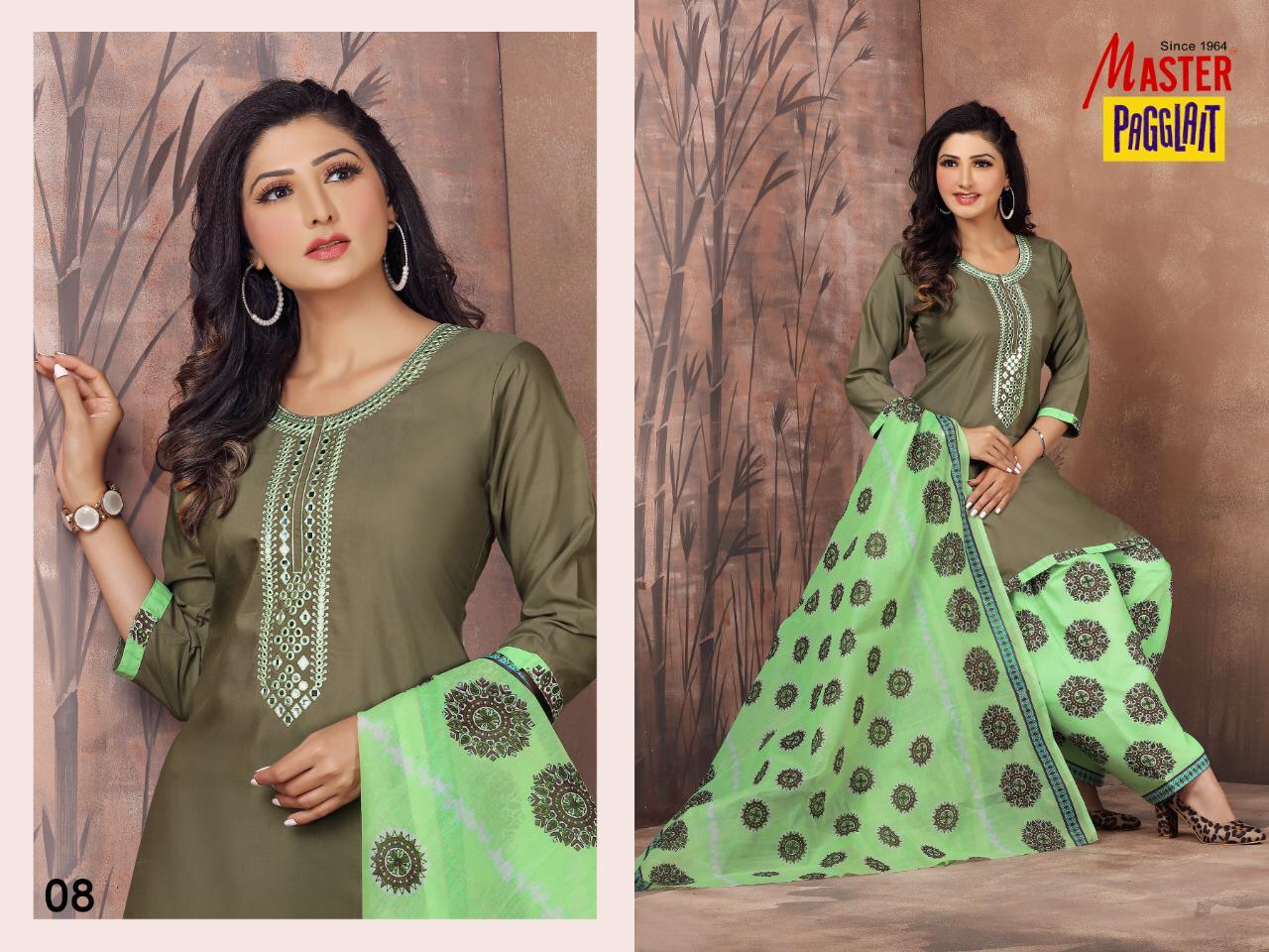 Master Pagglait Latest Fancy Casual Regular Wear Readymade Cotton Printed salwar Suit Collection
