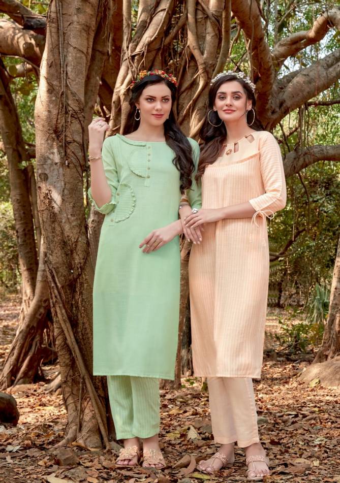 PARRA STUDIO EXPERIENCE FLUID FASHION Latest Designer Heavy Casual Wear Rayon Kurtis With Pent Collection
