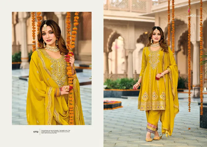 Gazal By Eba Chinon Embroidery Readymade Suits Suppliers In India