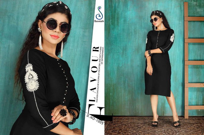 SUVESH ZUBEDA VOL-2 Fancy Casual Wear Rayon Slub With Embroidery Work Kurti Collection