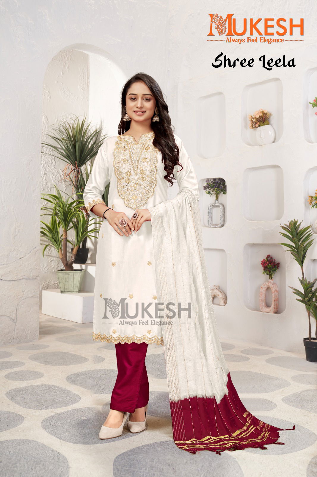  Leela Rayon by Mukesh Shree  Embroidered Top Bottom With Dupatta