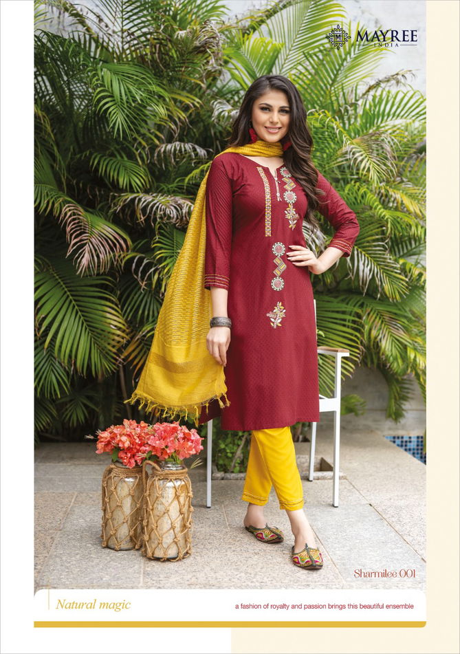 Mayree Sharmilee Fancy Festive Wear Rayon Embroidered Ready Made Collection
