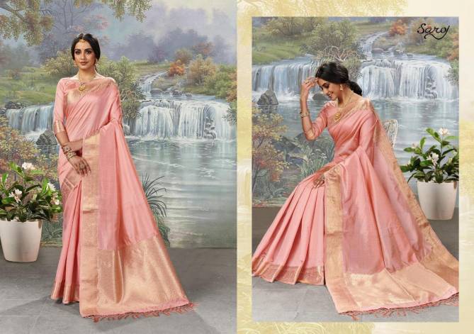 Saroj Sumitra Latest Fancy Designer Festive Wear Heavy Cotton Silk Sarees Collection
