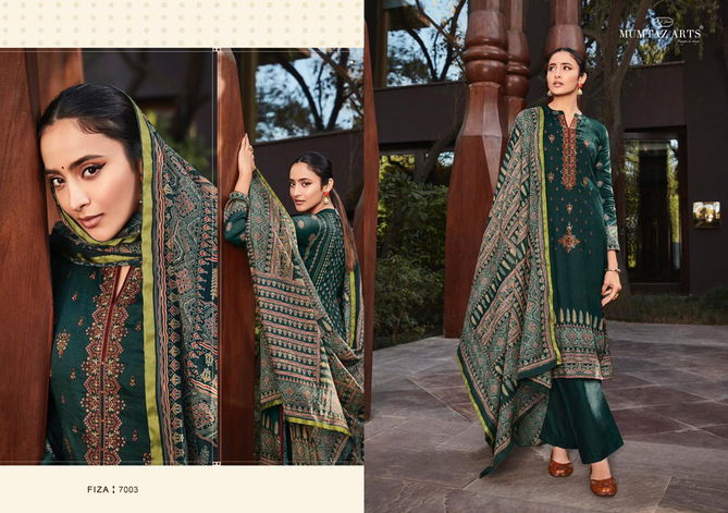 Mumtaz Fiza 7001 Fancy Festive Wear Heavy Jam Satin Embroidery Salwar Kameez Collection