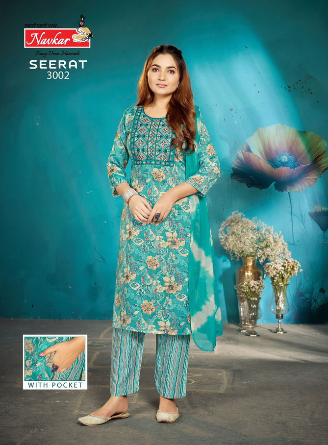 Seerat Vol 3 By Navkar Rayon Foil Printed Kurti With Bottom Dupatta Orders In India