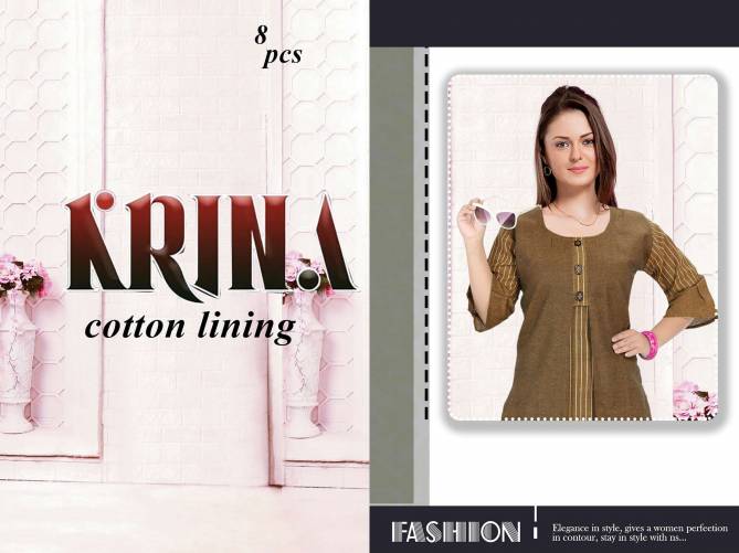 KRINA 01 Latst Fancy Designer Casual Regular Wear Cotton Printed Kurti Collection