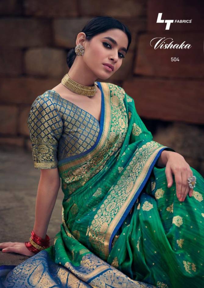 Lt Vishaka  Silk Latest fancy Designer Festive Wear Silk Heavy Sarees Collection