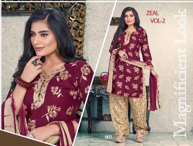 Trendy Zeal 2 Latest Fancy Designer Casual Regular Wear Rayon Printed Readymade Collection
