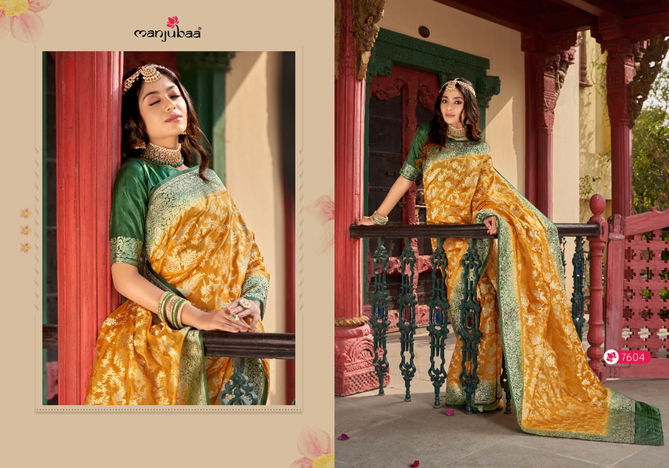 Majubaa Manohari Silk Latest Designer Party Wear Organza Silk Saree Collection