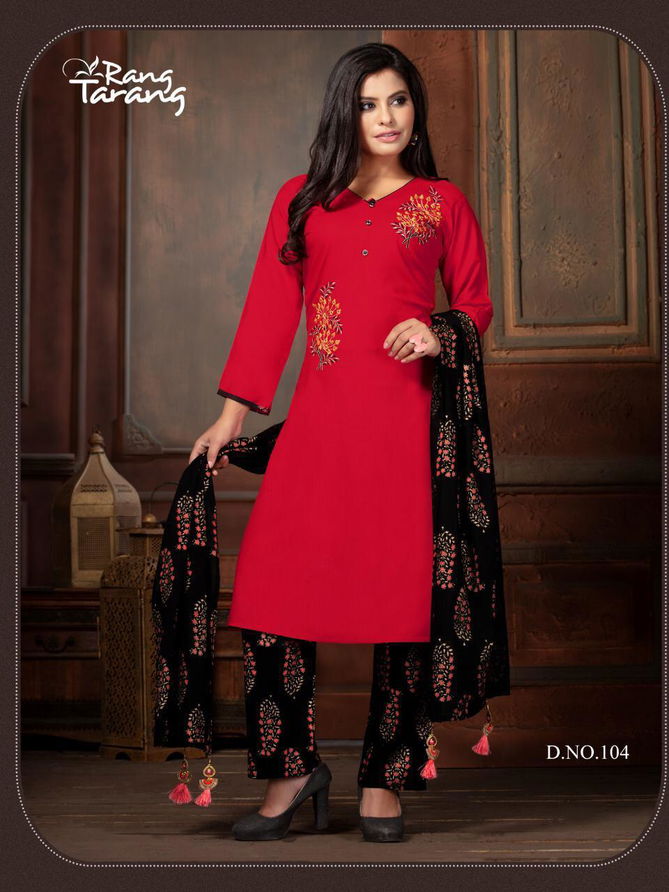 Rang Tarang Turning Point Latest Designer Regular Wear Rayon Ready Made Salwar Suit Collection 