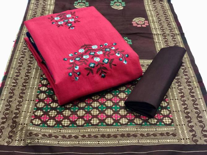 Femina 2 Fancy Designer Casual Wear Cotton With Banarasi Jacquard Dupatta Dress Materials Collection
