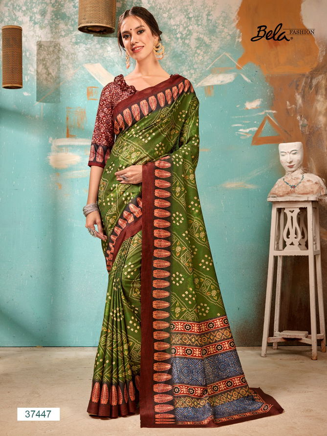 Bela Tulsi New Designer Manipuri Silk Digital Printed Latest Party Wear Saree Collection