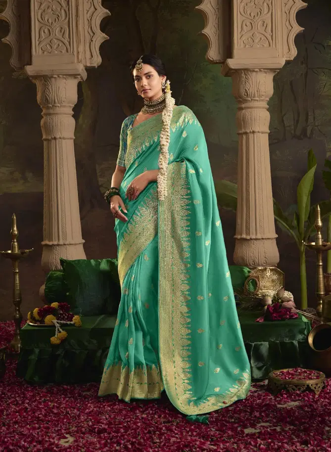 Raas By Kimora Crepe Dola Silk Wedding Wear Sarees Suppliers In India