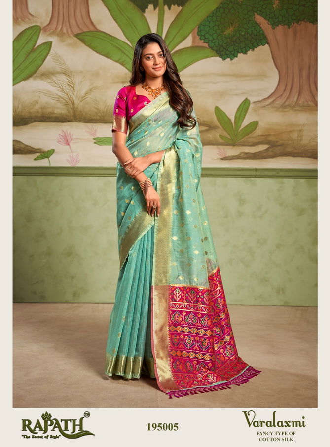 Varalaxmi By Rajpath Cotton Silk Party Wear Saree Exporters In India