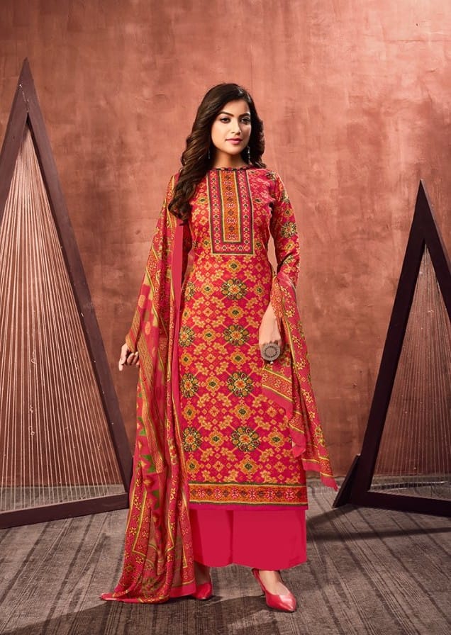 Anita Bandhej Fancy Regular Wear Digital Printed Designer Pure cambric cotton Dress Material Collection
