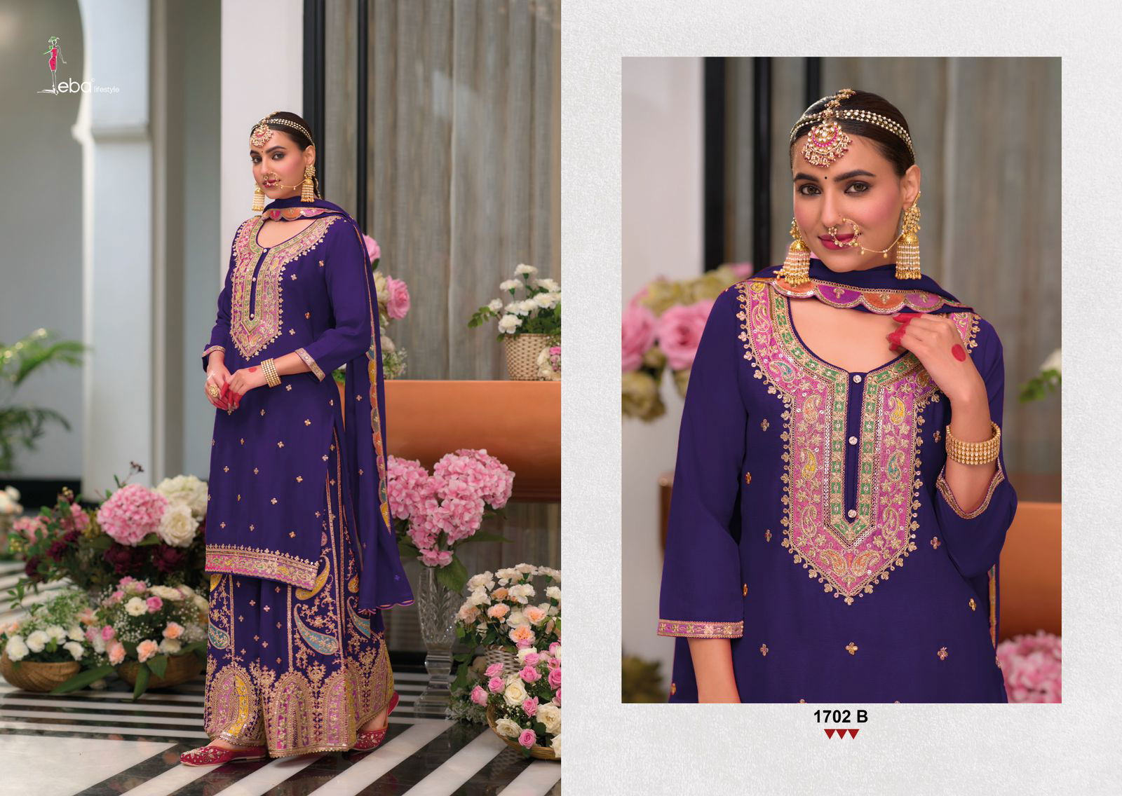 Safroon Vol 3 Color Edition Gold By Eba Chinon Readymade Suits Suppliers In India