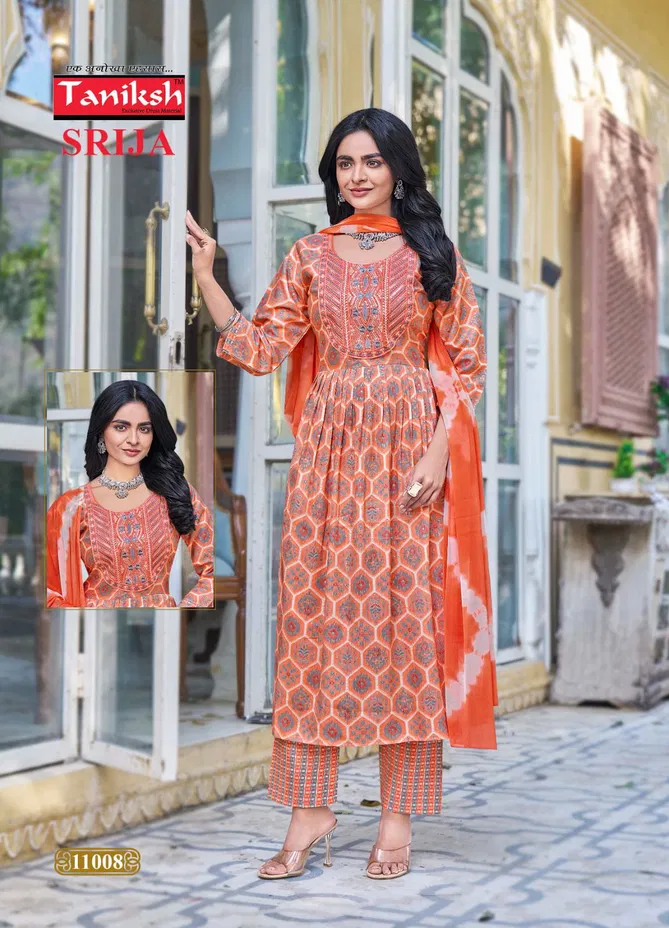 Srija Vol 11 By Taniksh Rayon Kurti With Bottom Dupatta Exporters In India