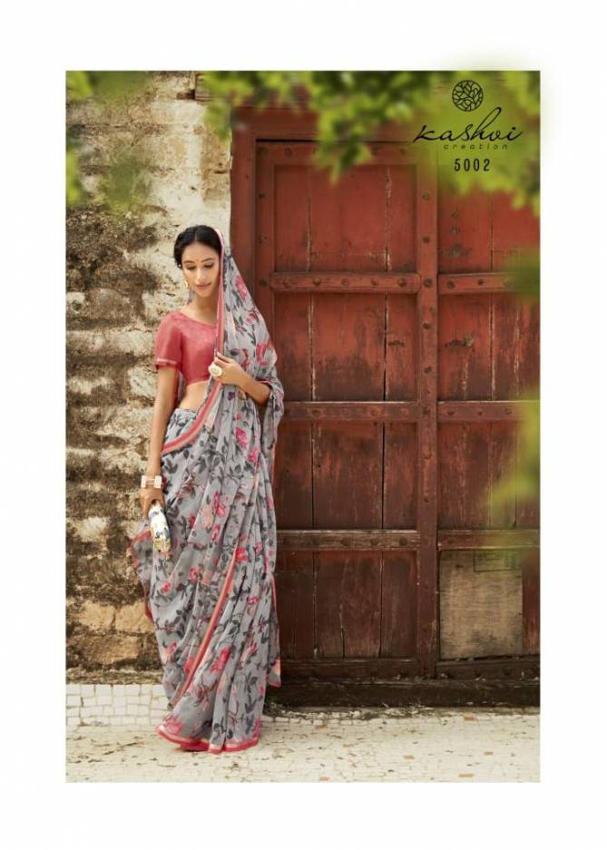 Kashvi Inayat 3 Latest Fancy Designer Chiffon Regular Casual Wear Printed Sarees Collection
