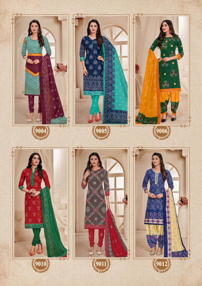 Mayur Bandhani Special 9 Latest Designer Bandhani Style Printed Cotton Dress Material Collection 