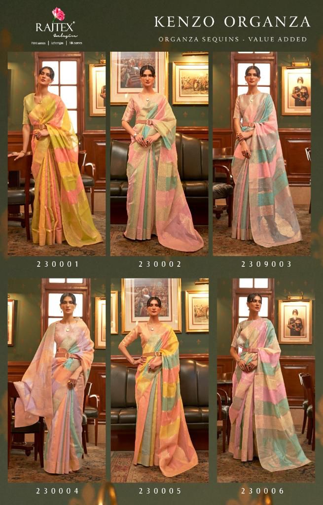 Kenzo Organza By Rajtex Casual Saree Wholesale Market In Surat