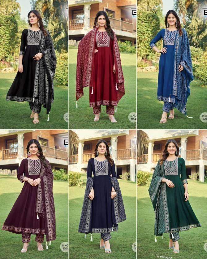 Queen 3.0 Rayon 3001 To 3006 Series Bulk Kurti With Bottom Dupatta Orders in India