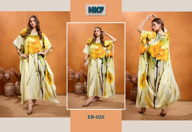 Everbloom Vol 4 By Hkf Soft Satin Fancy Kaftan Wholesale In India