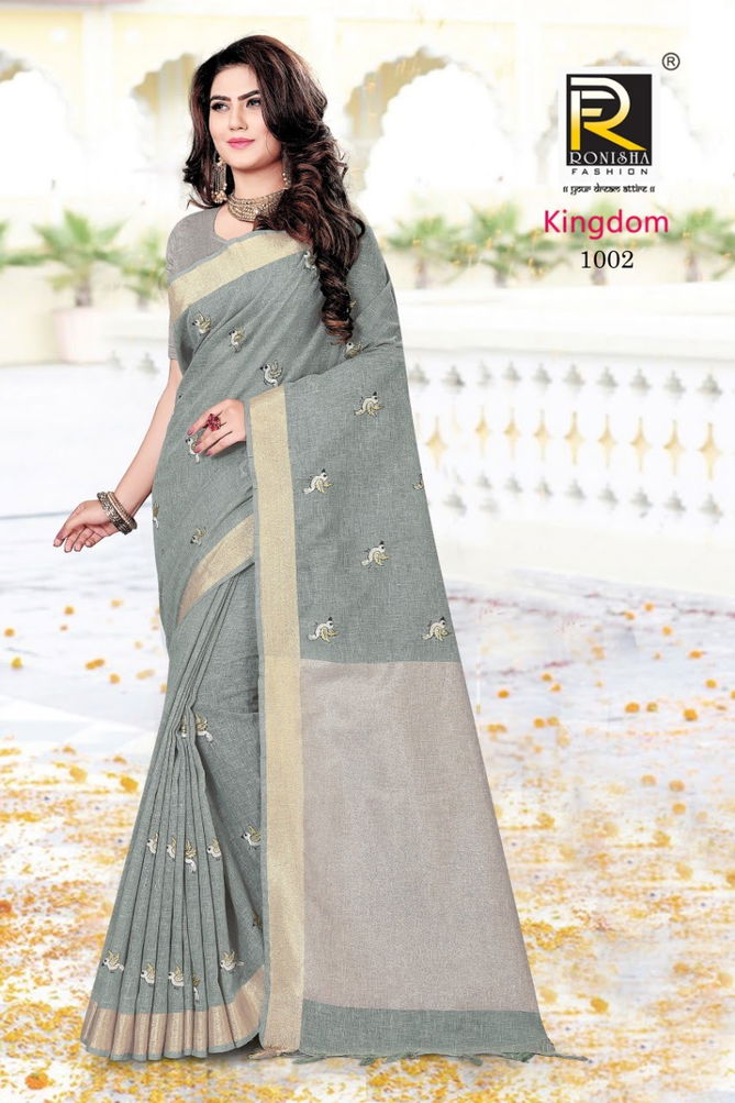 Ronisha Kingdom 2 Latest Regular Wear Cotton Silk Printed Saree Collection