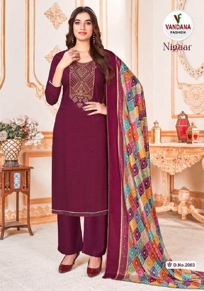 Nigaar Vol 2 By Vandana Dress Material Wholesale Market In Surat With Price