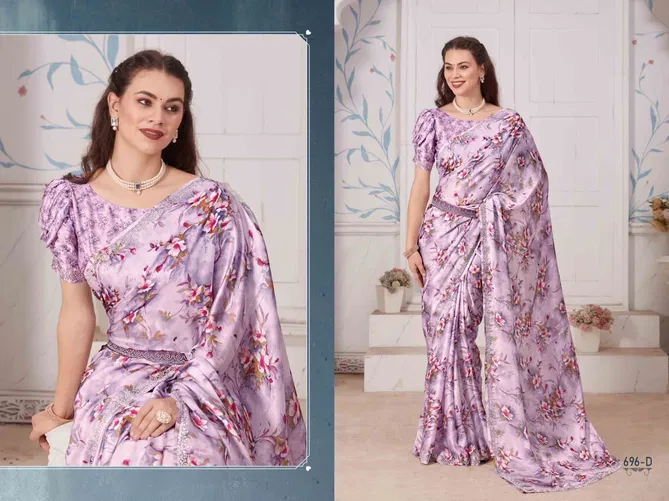 Mehek 696 A To E Georgette Printed Sarees Wholesale Shop In Surat