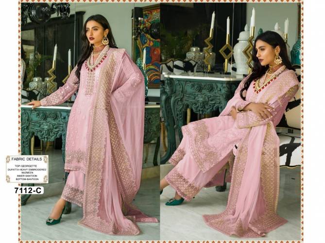 Suhani 7112 Designer Heavy Festive Wear Georgette With Hevey Embroidery Work Salwar Kameez Collection
