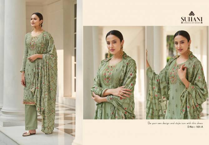 Mohini Suhani 101 Pure Viscos Embroidery Work Festive Wear Latest Salwar Kameez Collection

