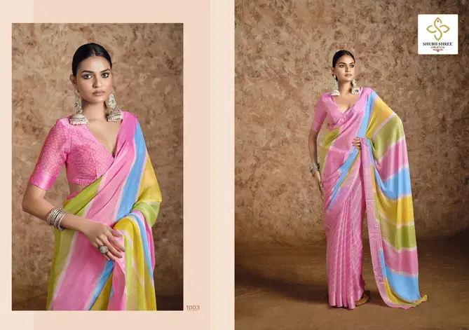 Suhana Chiffon By Shubh Shree Printed Fancy Sarees Orders In India