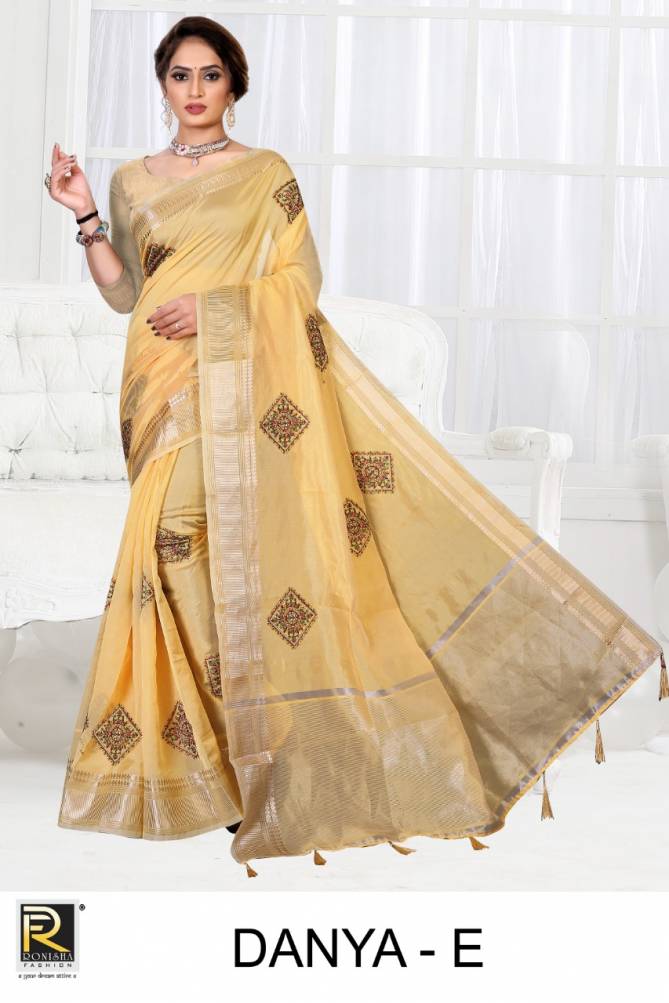 Ronisha Danya Latest Designer Ethnic Wear Organza Silk Saree Collection