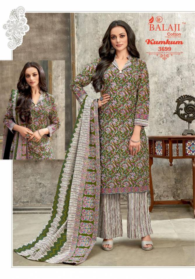 Balaji Kumkum 25 Casual Wear Pure Cotton Printed Dress Material Collection
