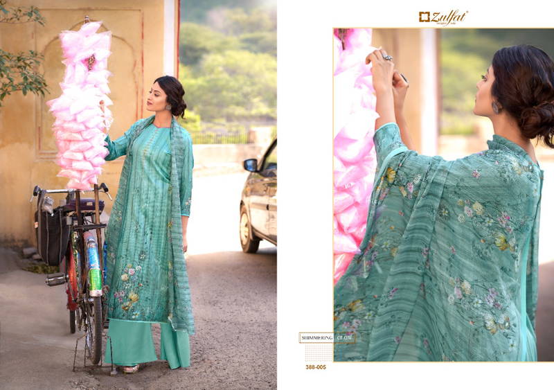 Zulfat Numaisha Casual Daily Wear Jam Cotton Designer Dress Material