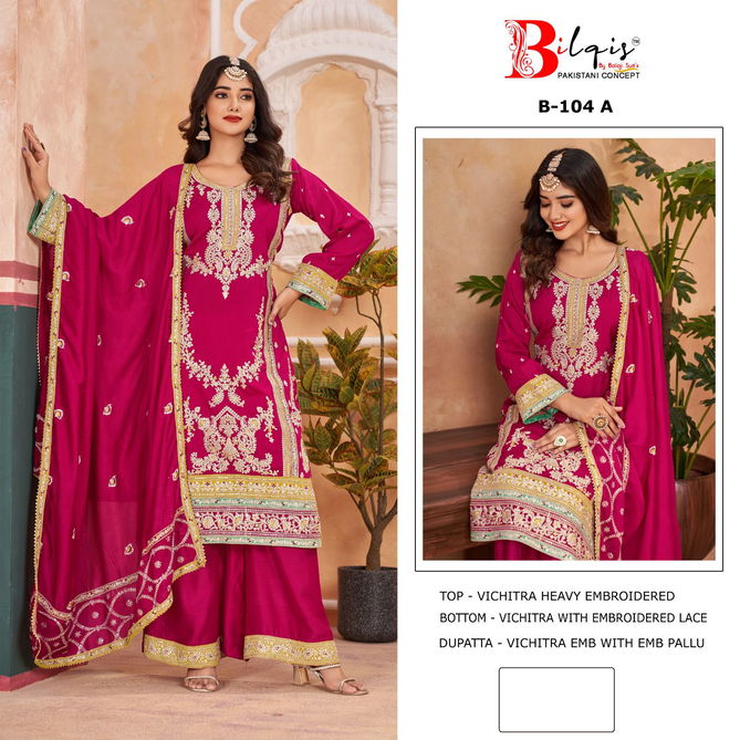 Bilqis B 104 A To C Pakistani Wholesale Salwar Suit Suppliers In Mumbai