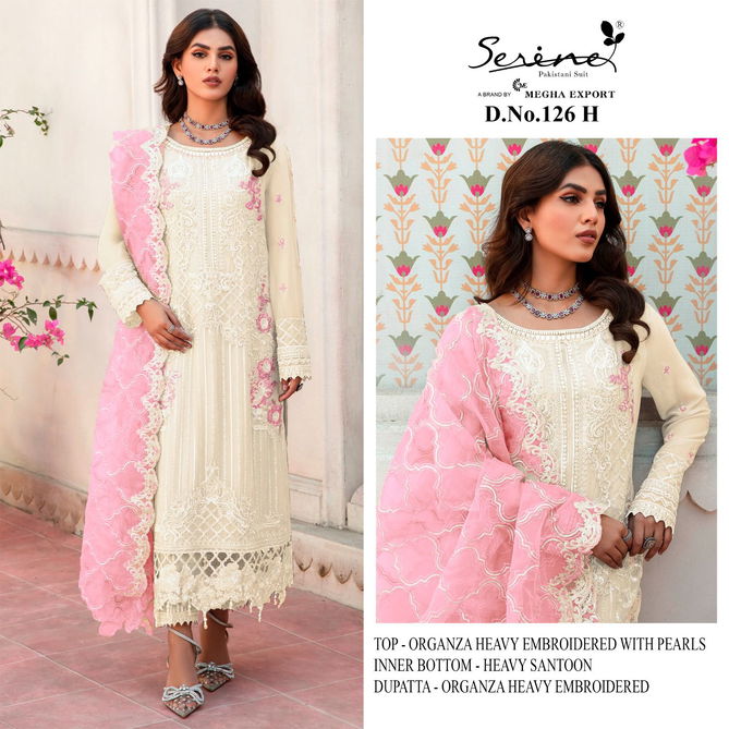 Serine F 126 E To H Organza Pakistani Suits Catalog
