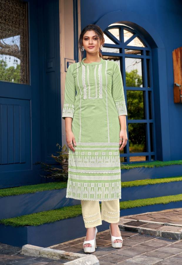 Lymi Look Well Pure Cotton Latest fancy Designer Kurti With Pant Stylish Collection
