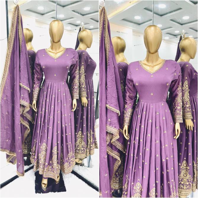 Sr 1632 Heavy Chinnon Silk Anarkali Wholesale Readymade Suits Manufacturers