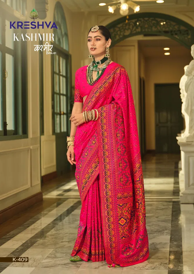 Kashmir Vol 1 By Kreshva Banarasi Silk Wedding Wear Sarees Orders In India