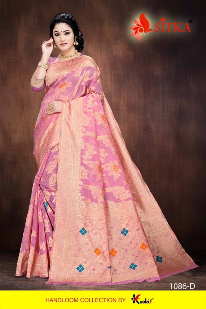 New Girl 1086 Latest Designer Party Wear Festive Wear Handloom Cotton Silk Saree Collection