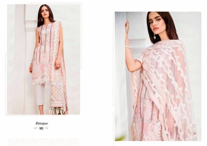 Shraddha Baroque Latest Fancy Designer Lawn Cotton Heavy Embroidery And Printed Dupatta Work Designer Pakistani Eid Collection
