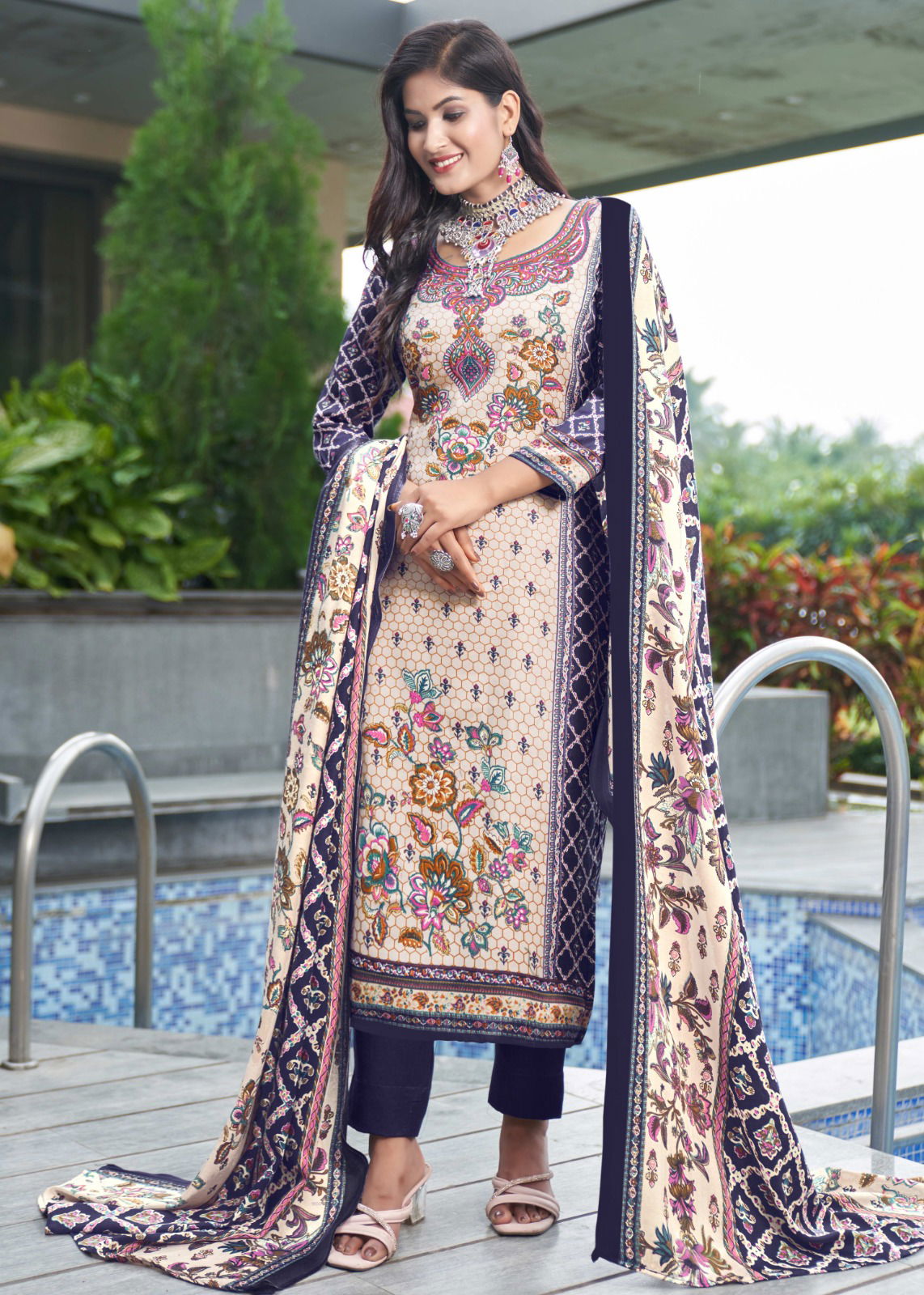 Shahin By Roli Moli Pashmina Dress Material Wholesale Shop In India