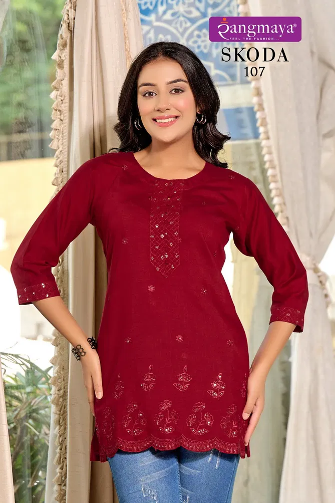 Skoda By Rangmaya Vartican Tunic Ladies Top Wholesale Shop In India