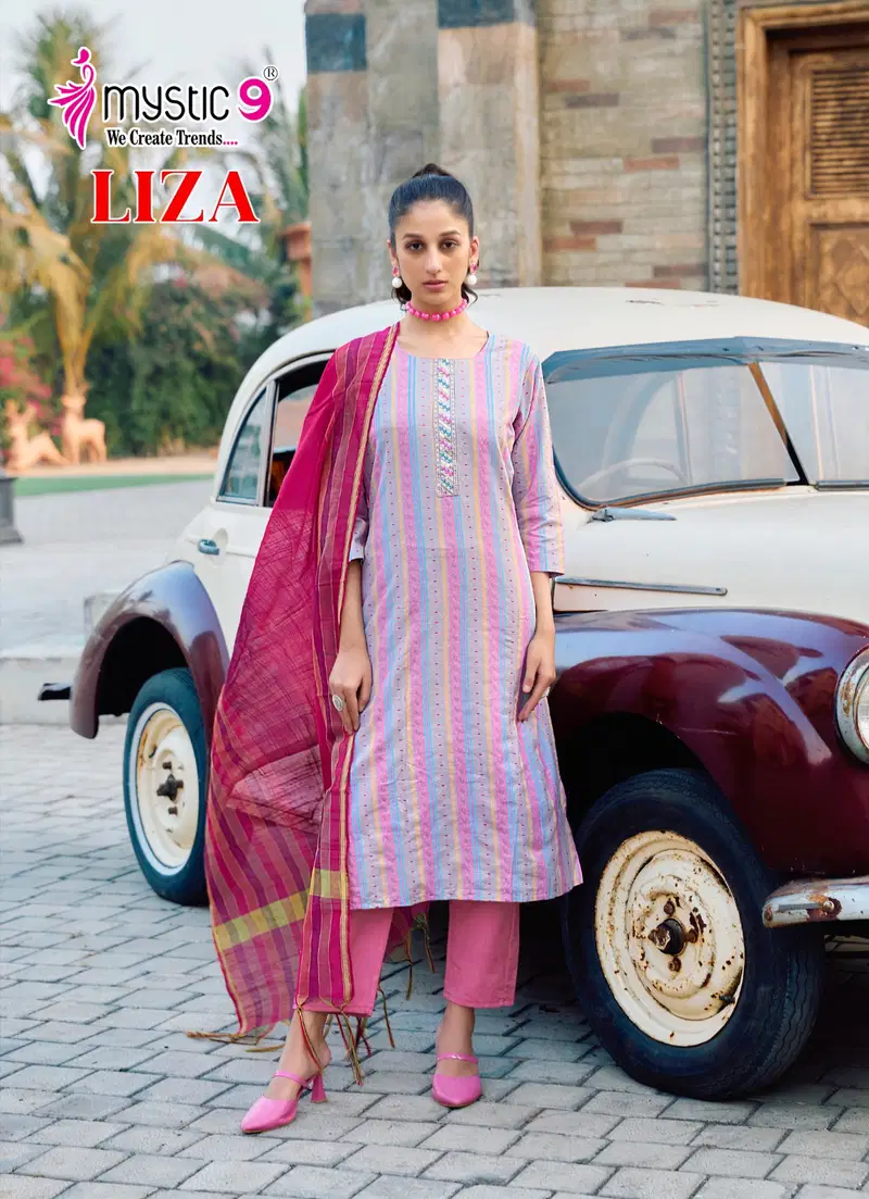 Liza Vol 2 By Mystic 9 Cotton Kurti With Bottom Dupatta Wholesale In Delhi