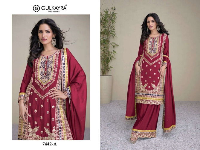 Amayra By Gulkarya Heavy Real Chinon Wedding Wear Readymade Suits Wholesale Market In Surat