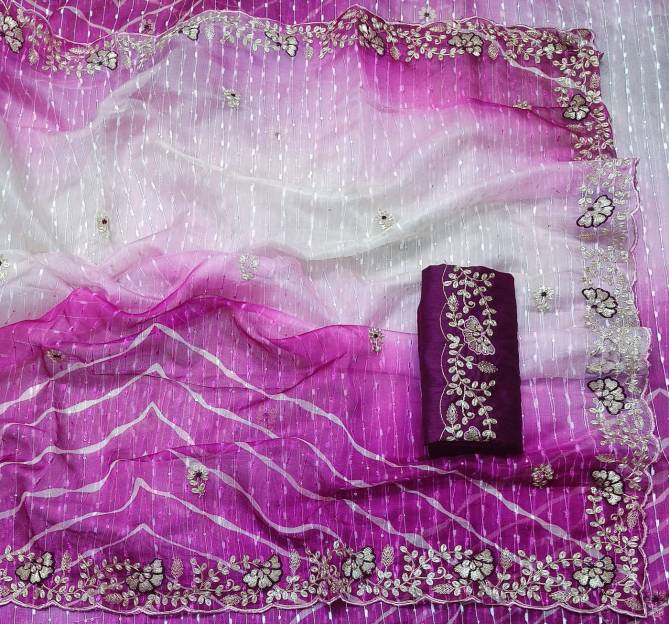 Jk Fashion Organza Sequence Saree Suppliers in India
