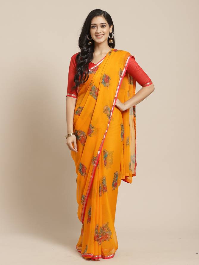 Queen 2 Latest daily Wear Casual Wear Chiffon Printed Saree Collection 