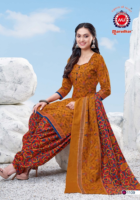 Marudhar Fashion Sunheri 11 Ready Made Casual Wear Cotton Printed Salwar Suit Collection
